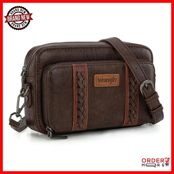 Handbags - Small Crossbody Bag with Adjustable Strap, Multiple Pockets, 7.8x3.2x5.6